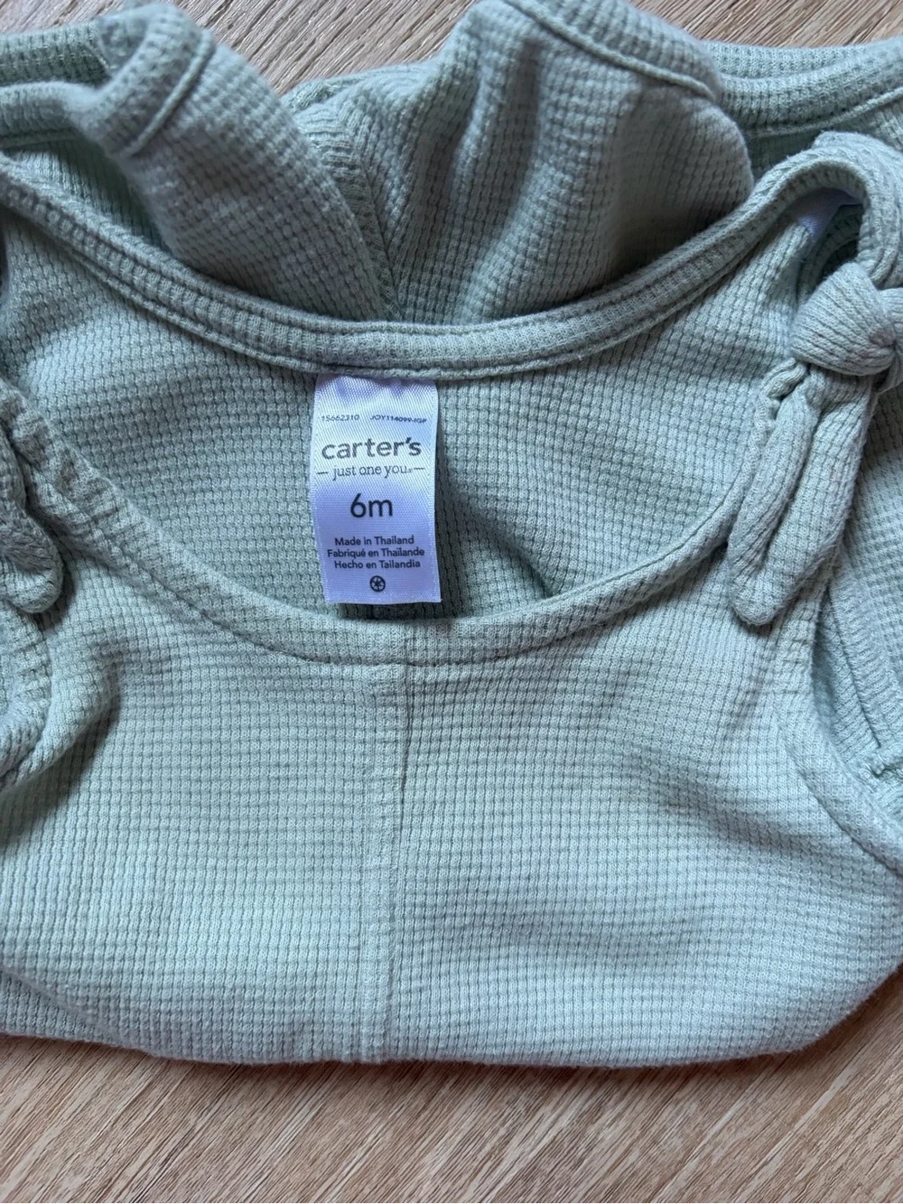 Carter's Sage Green Knit Tank Romper